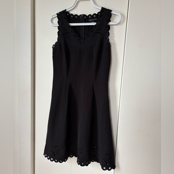 🎉4/30$🎉 Elegant Black Eyelet Cocktail Dress – Size Small ✨ - Picture 6 of 7